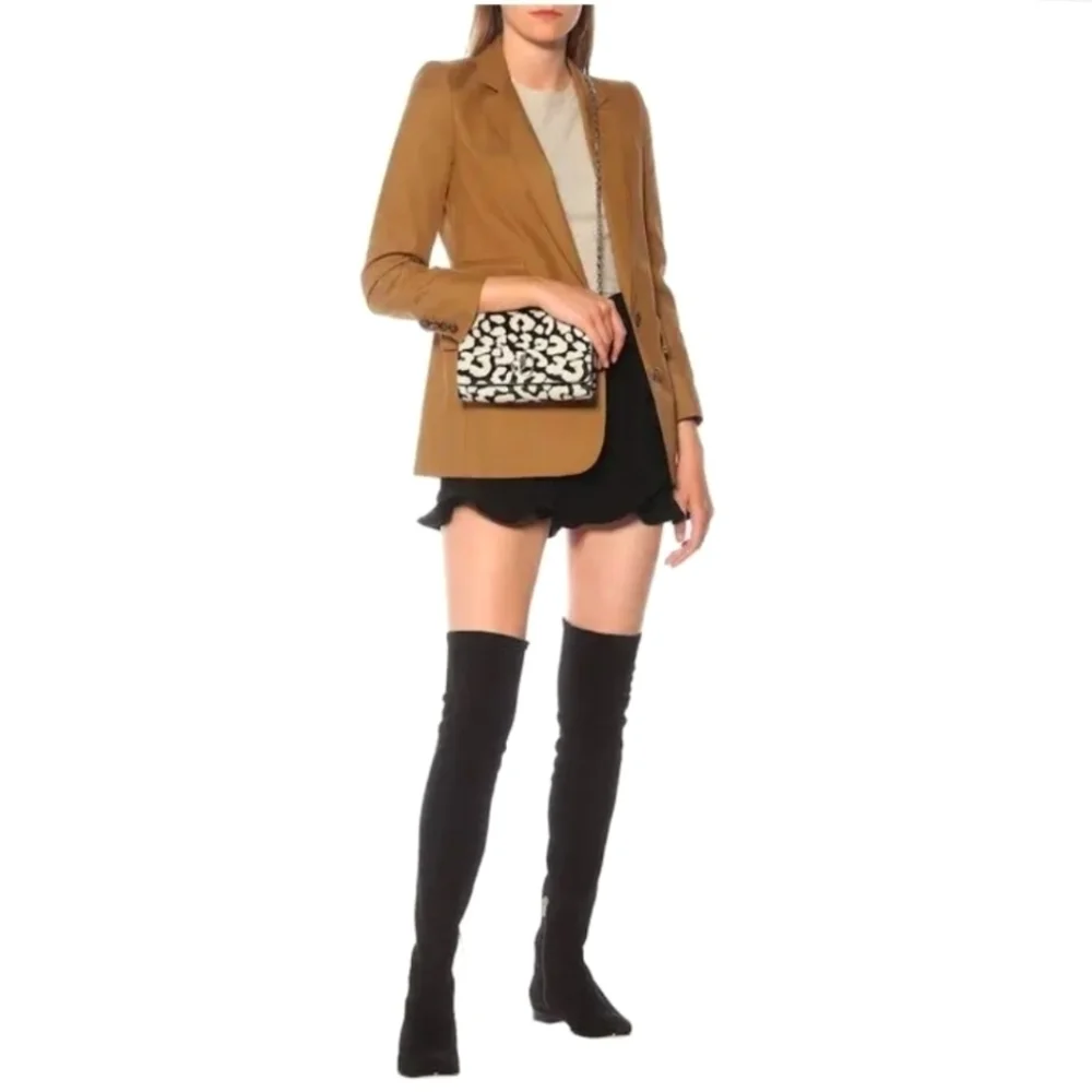 Jimmy Choo London Myren Over The Knee Boots In Black Stretch Suede Sz 6.5 / 36.5